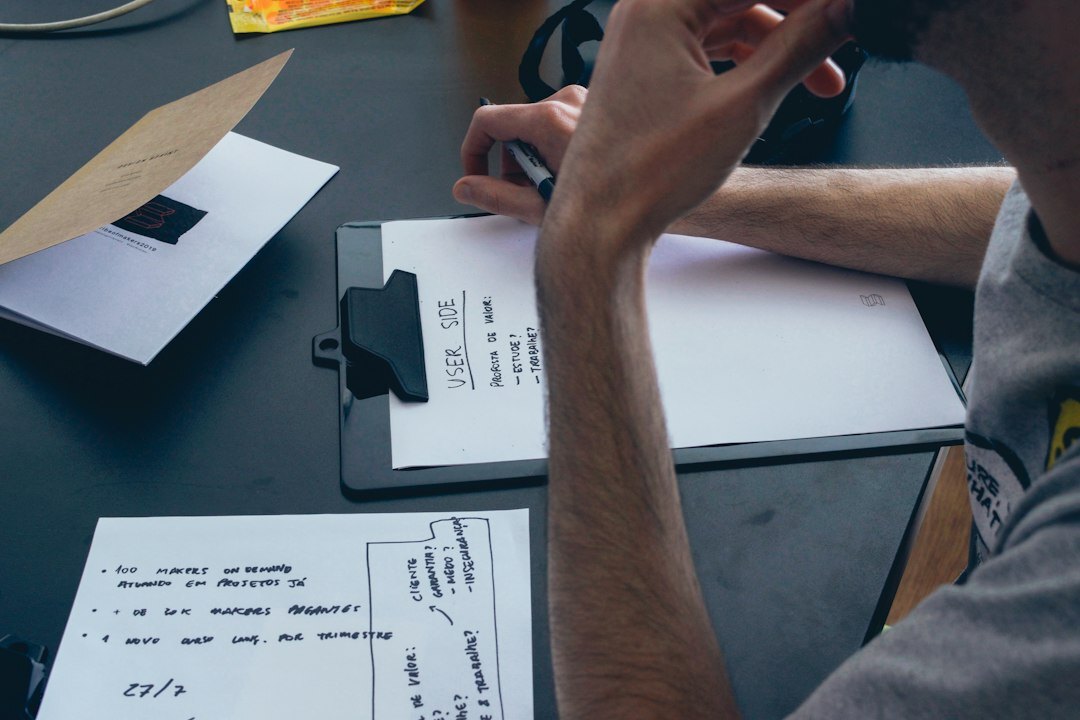 private investigator reviewing documents
