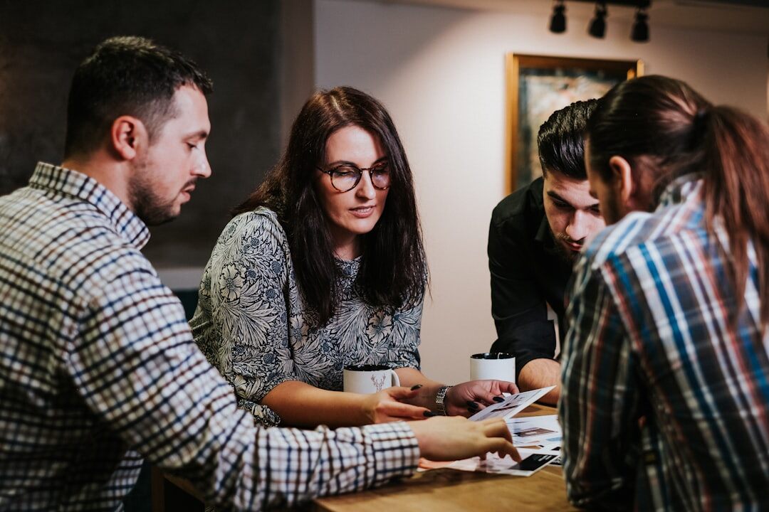 team meeting in office