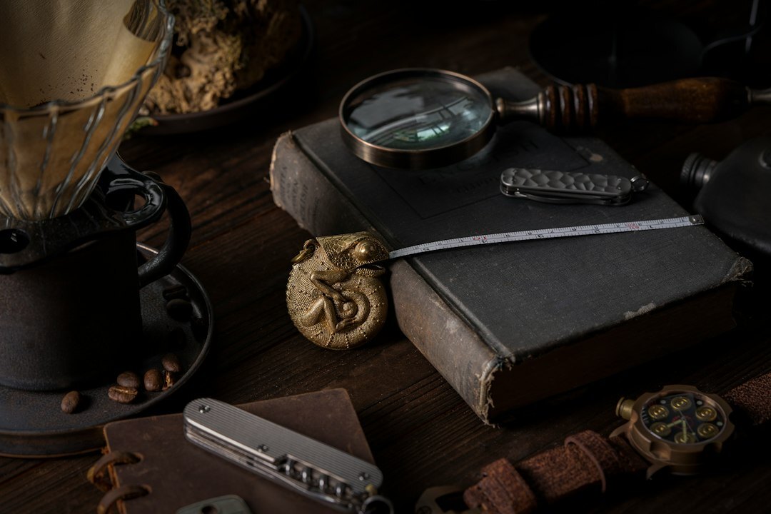detective investigating hidden clues
